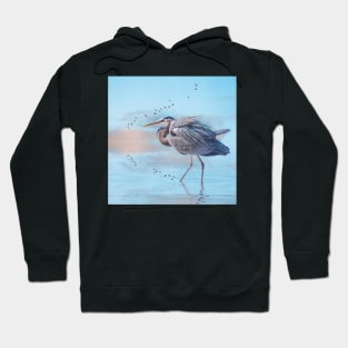 Heron at sunrise Hoodie